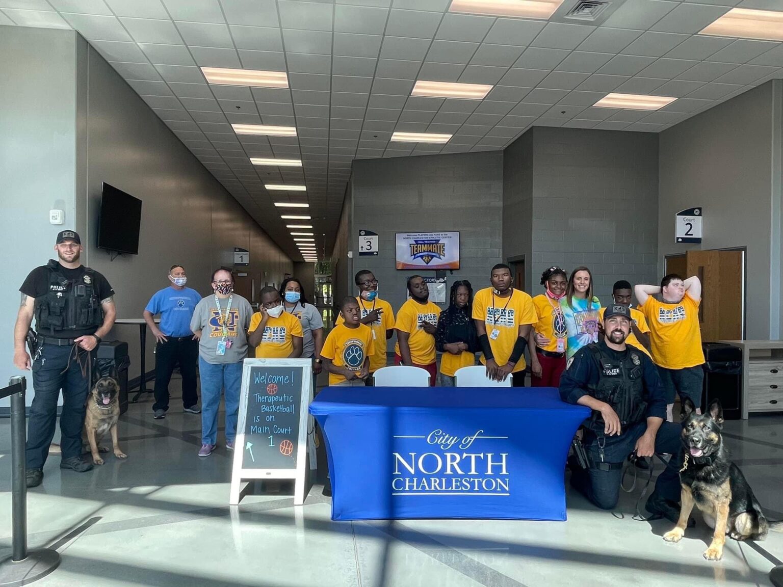 NCPD K9’s and handlers visit North Charleston High School City of